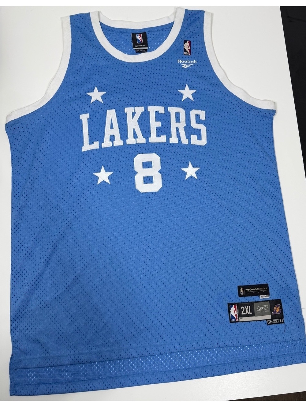 Kobe Bryant Los Angeles Lakers Reebok Hardwood Classics 1959-60 Jersey (2XL) #8
